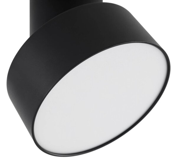 Reflektor LED Lindby Nivoria, Ø 14 cm, czarny, obrotowy Nivoria, czarny, salon / jadalnia, aluminium, nowoczesny