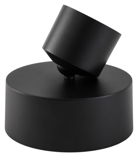 Reflektor LED Lindby Nivoria, Ø 14 cm, czarny, obrotowy Nivoria, czarny, salon / jadalnia, aluminium, nowoczesny