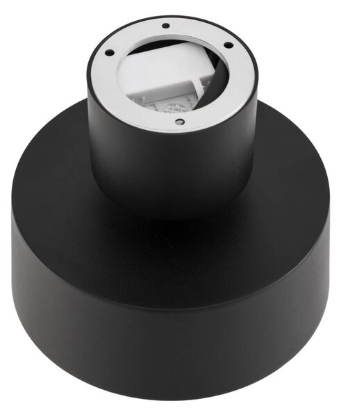 Reflektor LED Lindby Nivoria, Ø 14 cm, czarny, obrotowy Nivoria, czarny, salon / jadalnia, aluminium, nowoczesny
