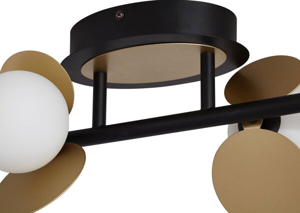 Lampa sufitowa LED Pallo Lucande, możliwość ściemniania, czarny, salon / jadalnia, metal, nowoczesny