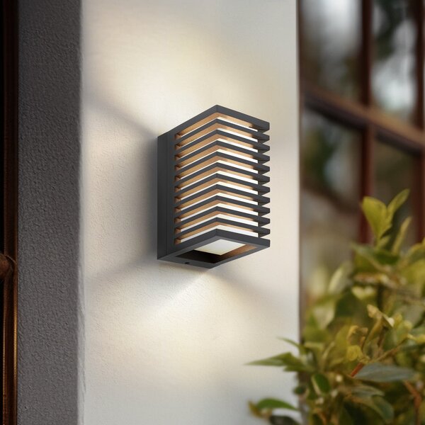 Zewnętrzna Lampa Lucande, Ariza, czarny, taras, aluminium, nowoczesny