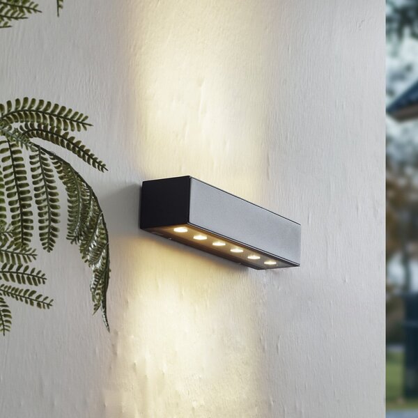 Zewnętrzna Lampa Lucande, Selim, czarny, aluminium, nowoczesny