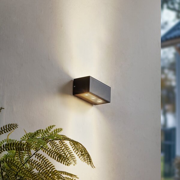 Zewnętrzna Lampa Lucande, Selim, czarny, aluminium, nowoczesny