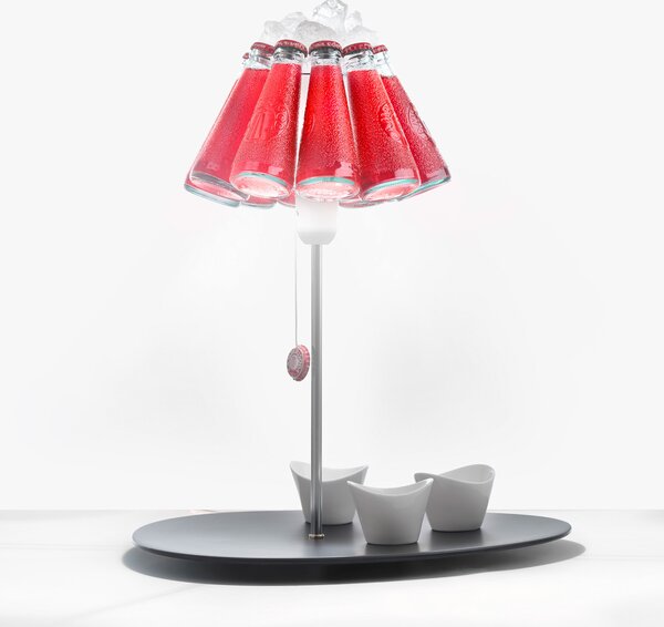Lampa Stołowa Ingo Maurer, Campari Bar, czerwony, salon, szkło, design