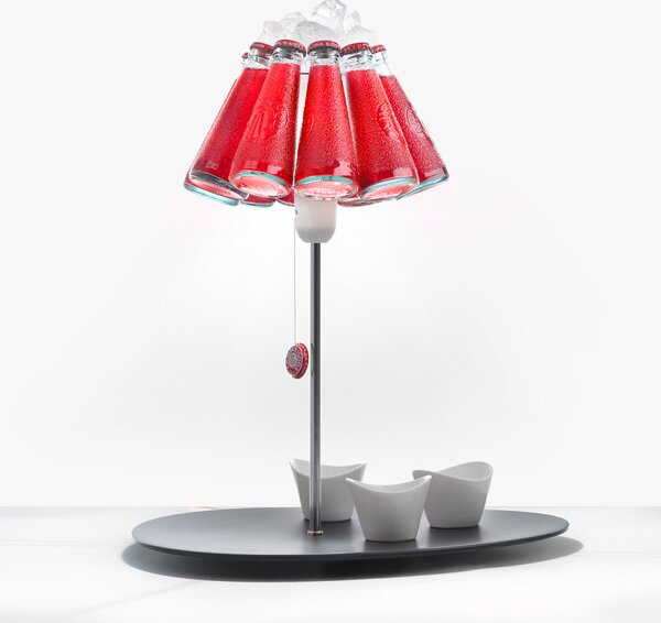 Lampa Stołowa Ingo Maurer, Campari Bar, czerwony, salon, szkło, design