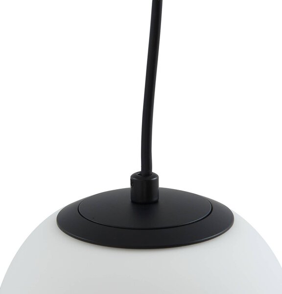 Lampa wisząca szklana Bidolo Lucande, możliwość ściemniania, biały / opal, łazienka, szkło