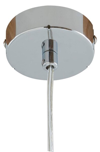 Lampa wisząca szklana Bidolo Lucande, możliwość ściemniania, chromowy / srebrny, łazienka, szkło