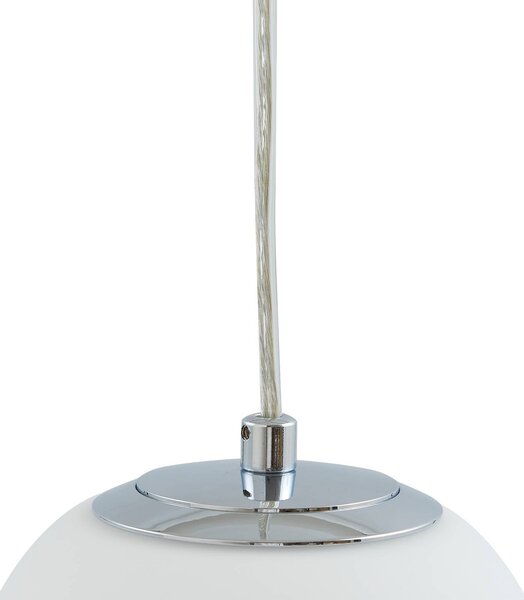 Lampa wisząca szklana Bidolo Lucande, możliwość ściemniania, chromowy / srebrny, łazienka, szkło