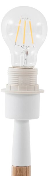 Lampa stojąca Ellorin Lucande, jasne drewno, salon / jadalnia, drewno, skandynawski