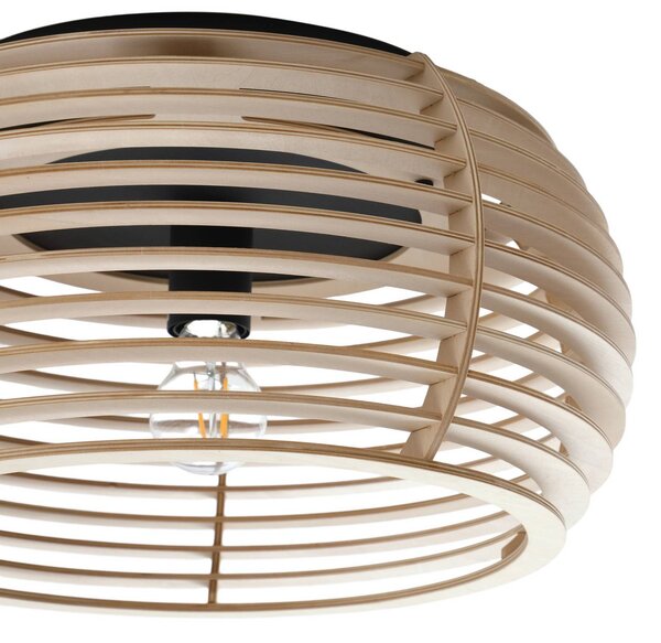Lampa sufitowa Ediz Lindby, możliwość ściemniania, jasne drewno, przedpokój, drewno, nowoczesny