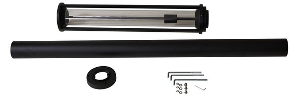 Lucande lampa zewnętrzna Alivaro, czarna, 220 cm, E27, IP65 Alivaro Lucande, możliwość ściemniania, czarny, aluminium, nowoczesny