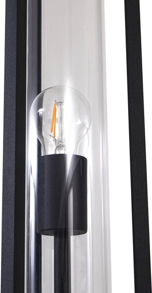 Lucande lampa zewnętrzna Alivaro, czarna, 220 cm, E27, IP65 Alivaro Lucande, możliwość ściemniania, czarny, aluminium, nowoczesny