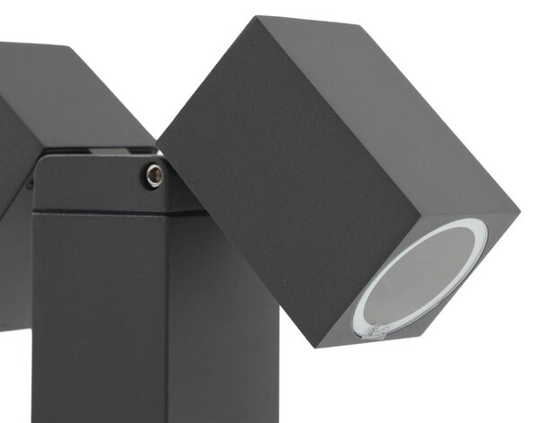 Lampa ogrodowa stojąca Othil Lindby, możliwość ściemniania, aluminiowy / szary / cynkowy, aluminium, nowoczesny