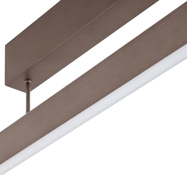 Inteligentna lampa sufitowa Mylosh Lucande, możliwość ściemniania, brązowy / rdzawy, salon / jadalnia, aluminium, nowoczesny