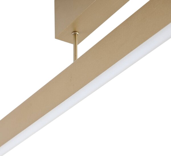 Inteligentna lampa sufitowa Mylosh Lucande, możliwość ściemniania, mosiężny / złoty, salon / jadalnia, aluminium, nowoczesny