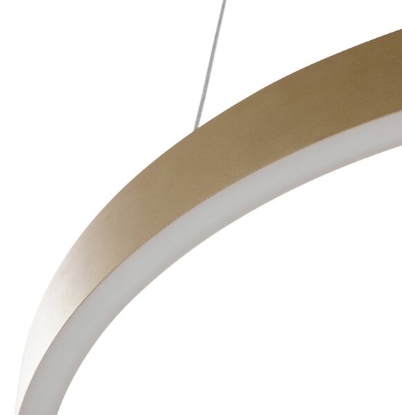 Inteligentna lampa wisząca Yonam Lucande, możliwość ściemniania, mosiężny / złoty, salon / jadalnia, aluminium, nowoczesny