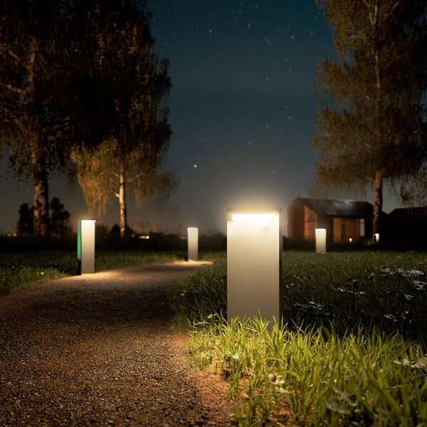 Sigor Lampa solarna LED Nusolar antracyt, wysokość 34cm Nusolar, możliwość ściemniania, aluminiowy / szary / cynkowy, aluminium, nowoczesny