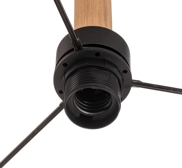 Żyrandol Deva Nature, 1-punktowa, tekstylny klosz Nature TK Lighting, możliwość ściemniania, salon / jadalnia, tkanina / materiał / jedwab, skandynawski
