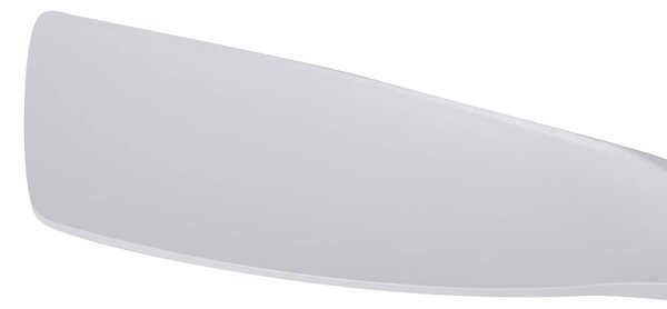 Lucande Smart – wentylator sufitowy LED Moneno, biały, DC, Tuya Moneno Lucande, możliwość ściemniania, biały / opal, salon / jadalnia, metal, nowoczesny