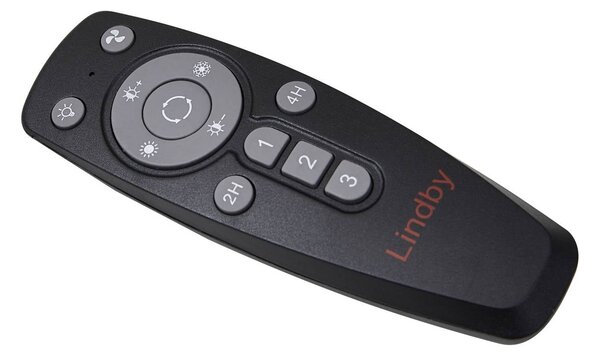 Wentylator sufitowy LED Lomata, czarny, cichy, Ø 23 cm Lomata Lindby, możliwość ściemniania, czarny, salon / jadalnia, aluminium, nowoczesny