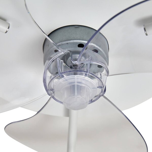 Wentylator sufitowy LED Lindby Momitu, biały, aluminium, Ø 50 cm Momitu Lindby, możliwość ściemniania, biały / opal, salon / jadalnia, aluminium, nowoczesny