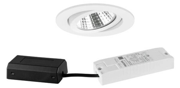 BRUMBERG BB03 wpuszczana DALI skrzynka biała BB03, możliwość ściemniania, biały / opal, przedpokój, aluminium