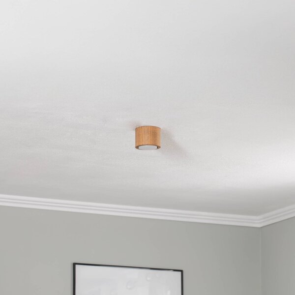 Lampa sufitowa Ernest Envostar, możliwość ściemniania, jasne drewno, salon / jadalnia, drewno