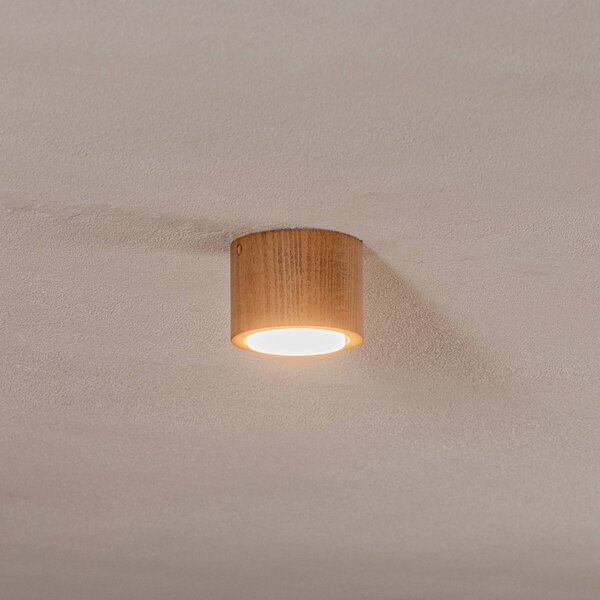Lampa sufitowa Ernest Envostar, możliwość ściemniania, jasne drewno, salon / jadalnia, drewno
