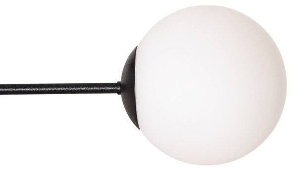 Lampa sufitowa Glassy Euluna, możliwość ściemniania, czarny, salon / jadalnia, szkło, nowoczesny