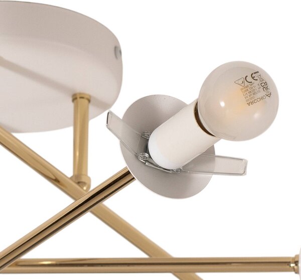 Lampa sufitowa Glassy Euluna, możliwość ściemniania, mosiężny / złoty, salon / jadalnia, szkło, nowoczesny