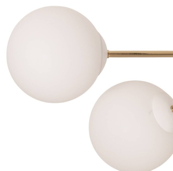 Lampa sufitowa Glassy Euluna, możliwość ściemniania, mosiężny / złoty, salon / jadalnia, szkło, nowoczesny