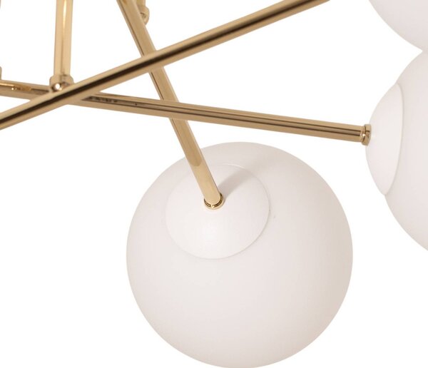Lampa sufitowa Glassy Euluna, możliwość ściemniania, mosiężny / złoty, salon / jadalnia, szkło, nowoczesny