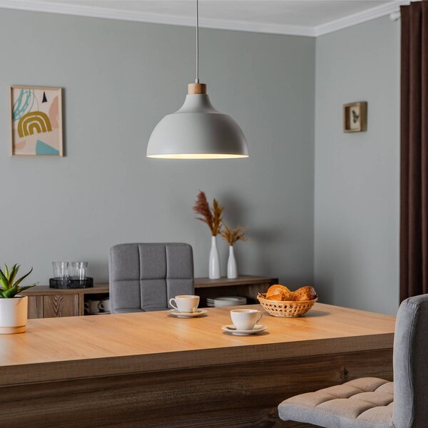 Lampa wisząca Kaitt Envostar, możliwość ściemniania, kremowy / amber, salon / jadalnia, metal, skandynawski