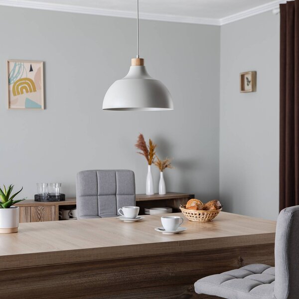 Lampa wisząca Kaitt Envostar, możliwość ściemniania, kremowy / amber, salon / jadalnia, metal, skandynawski