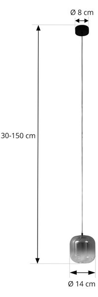 Lampa wisząca Avelinra Lucande, salon / jadalnia, szkło, nowoczesny