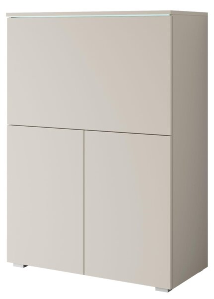 Nowoczesny sekretarzyk/biurko + oświetlenie LED kaszmirowy beż