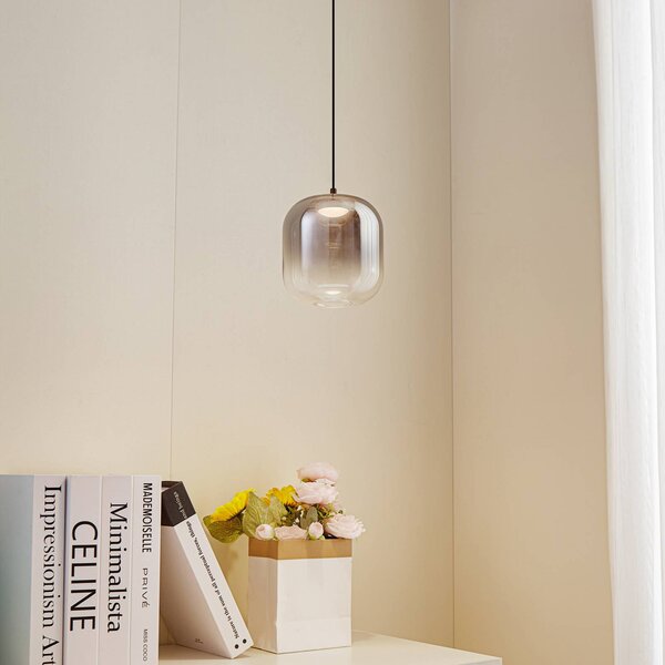 Lampa wisząca Avelinra Lucande, salon / jadalnia, szkło, nowoczesny