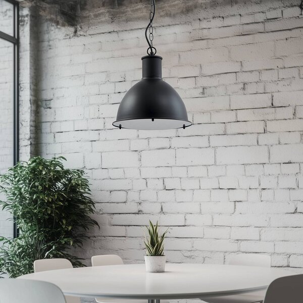 Lindby – lampa wisząca zewnętrzna Luciane, czarna, aluminium, Ø 31,8 cm Luciane Lindby, możliwość ściemniania, czarny, aluminium