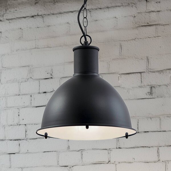 Lindby – lampa wisząca zewnętrzna Luciane, czarna, aluminium, Ø 31,8 cm Luciane Lindby, możliwość ściemniania, czarny, aluminium