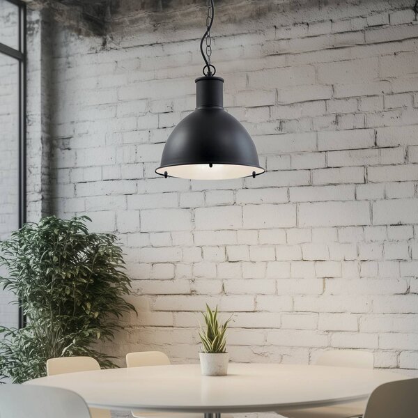 Lindby – lampa wisząca zewnętrzna Luciane, czarna, aluminium, Ø 31,8 cm Luciane Lindby, możliwość ściemniania, czarny, aluminium