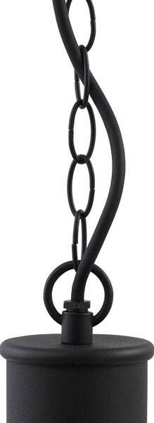 Lindby – lampa wisząca zewnętrzna Luciane, czarna, aluminium, Ø 31,8 cm Luciane Lindby, możliwość ściemniania, czarny, aluminium