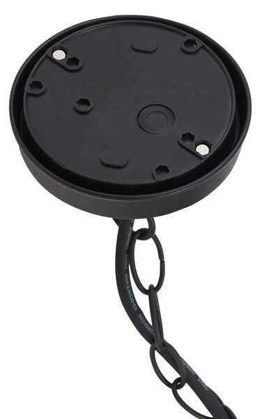 Lindby – lampa wisząca zewnętrzna Luciane, czarna, aluminium, Ø 31,8 cm Luciane Lindby, możliwość ściemniania, czarny, aluminium