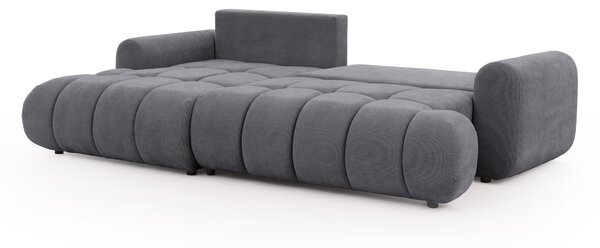 Narożnik Lutario Mini z funkcją spania lewostronny - szary szenil Vibe 95