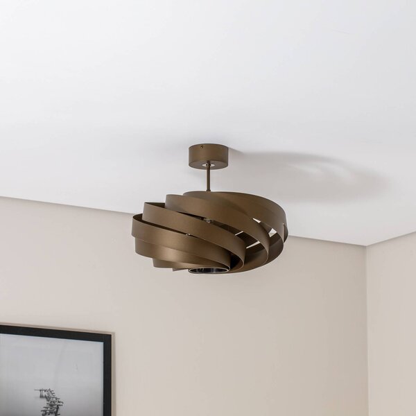 Lampa sufitowa Vento Euluna, możliwość ściemniania, brązowy / rdzawy, salon / jadalnia, metal, nowoczesny