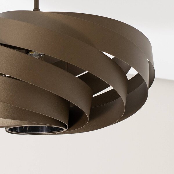 Lampa sufitowa Vento Euluna, możliwość ściemniania, brązowy / rdzawy, salon / jadalnia, metal, nowoczesny