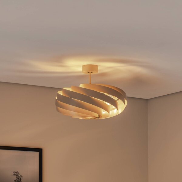 Lampa sufitowa Vento Euluna, możliwość ściemniania, kremowy / amber, salon / jadalnia, metal, nowoczesny
