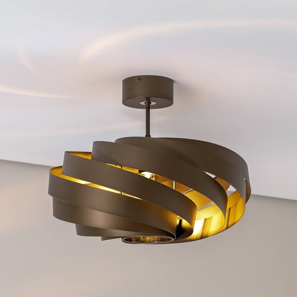 Lampa sufitowa Vento Euluna, możliwość ściemniania, brązowy / rdzawy, salon / jadalnia, metal, nowoczesny