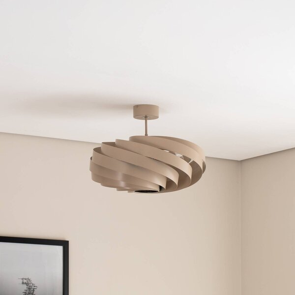Lampa sufitowa Vento Euluna, możliwość ściemniania, kremowy / amber, salon / jadalnia, metal, nowoczesny