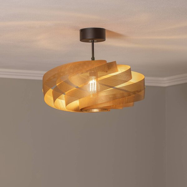 Lampa sufitowa Vento Euluna, możliwość ściemniania, mosiężny / złoty, salon / jadalnia, metal, nowoczesny