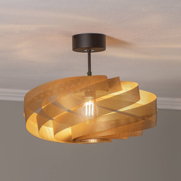 Lampa sufitowa Vento Euluna, możliwość ściemniania, mosiężny / złoty, salon / jadalnia, metal, nowoczesny